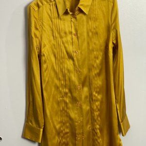 Studio Gold Dress 94% silk size small